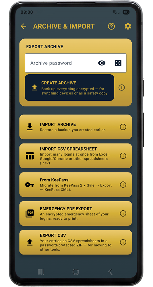 MyLocalSafe – Kartendaten